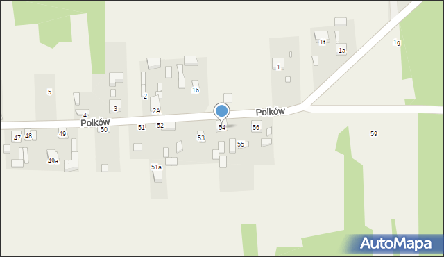 Polków, Polków, 54, mapa Polków