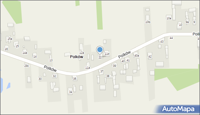 Polków, Polków, 11, mapa Polków