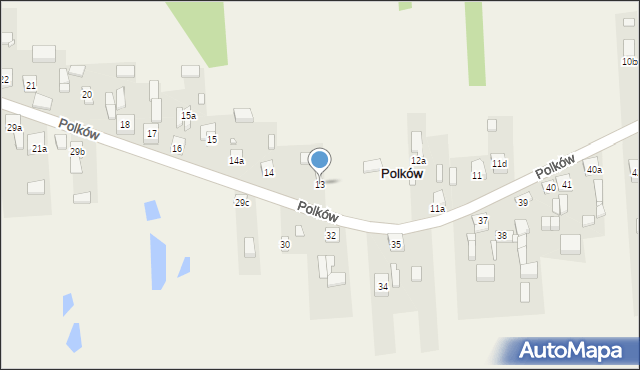 Polków, Polków, 13, mapa Polków