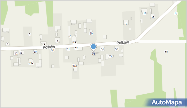 Polków, Polków, 53, mapa Polków