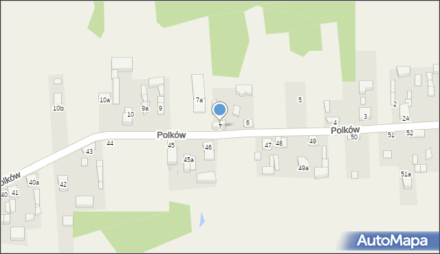 Polków, Polków, 7, mapa Polków