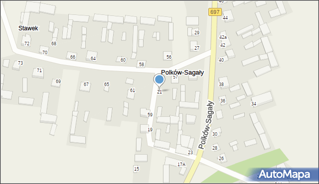 Polków-Sagały, Polków-Sagały, 21, mapa Polków-Sagały