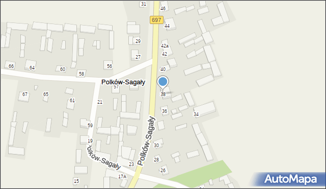 Polków-Sagały, Polków-Sagały, 38, mapa Polków-Sagały