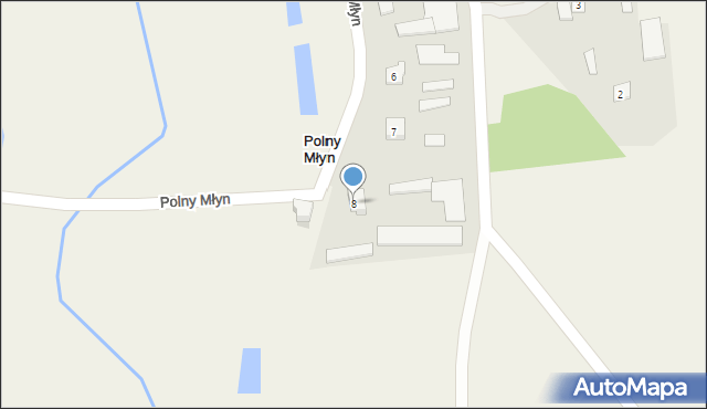 Polny Młyn, Polny Młyn, 8, mapa Polny Młyn