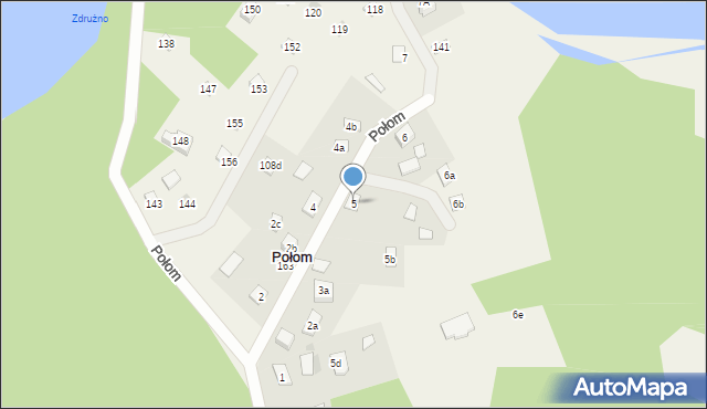 Połom, Połom, 5, mapa Połom