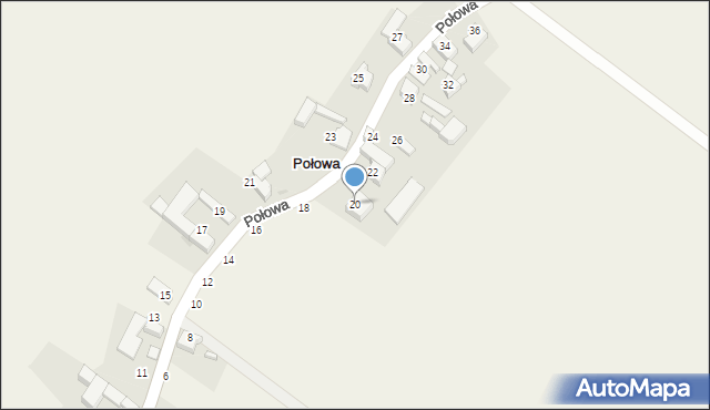 Połowa, Połowa, 20, mapa Połowa