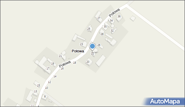 Połowa, Połowa, 22, mapa Połowa