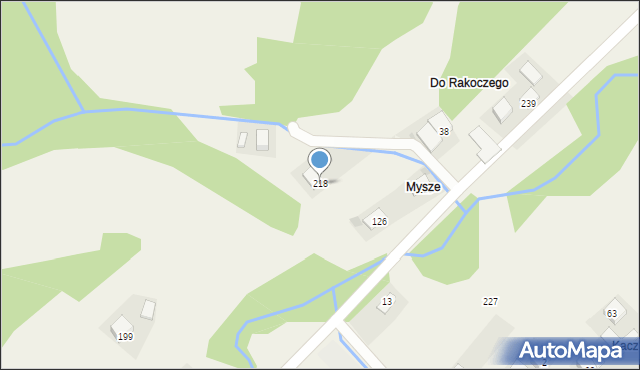 Półrzeczki, Półrzeczki, 218, mapa Półrzeczki