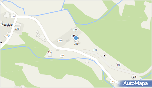 Półrzeczki, Półrzeczki, 223, mapa Półrzeczki