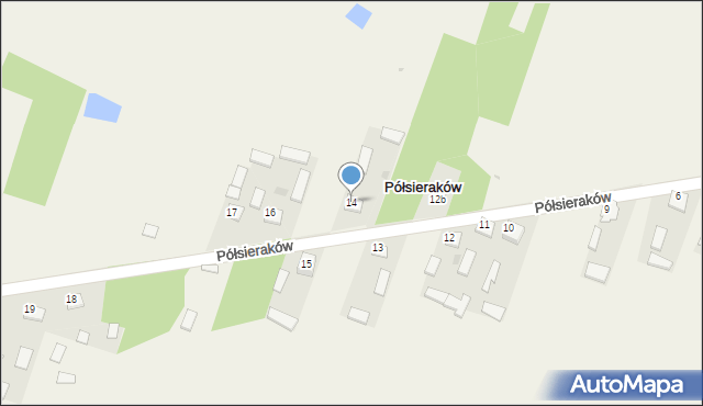 Półsieraków, Półsieraków, 14, mapa Półsieraków