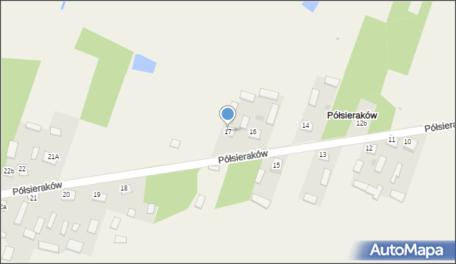 Półsieraków, Półsieraków, 17, mapa Półsieraków