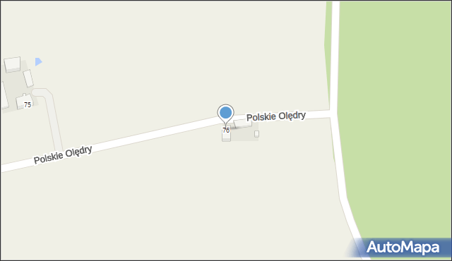 Polskie Olędry, Polskie Olędry, 76, mapa Polskie Olędry