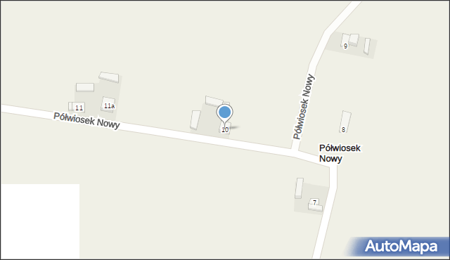 Półwiosek Nowy, Półwiosek Nowy, 10, mapa Półwiosek Nowy