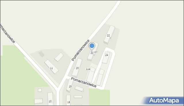 Pomarzanowice, Pomarzanowice, 21, mapa Pomarzanowice