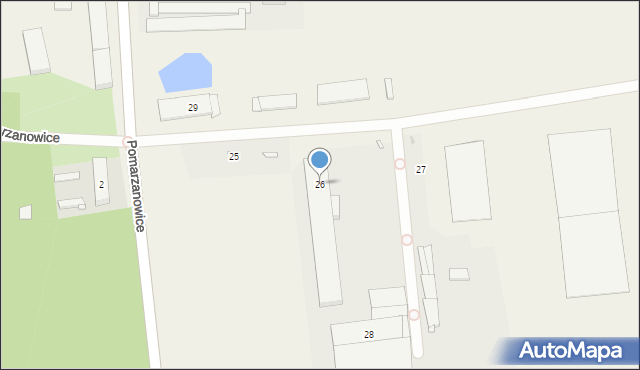 Pomarzanowice, Pomarzanowice, 26, mapa Pomarzanowice