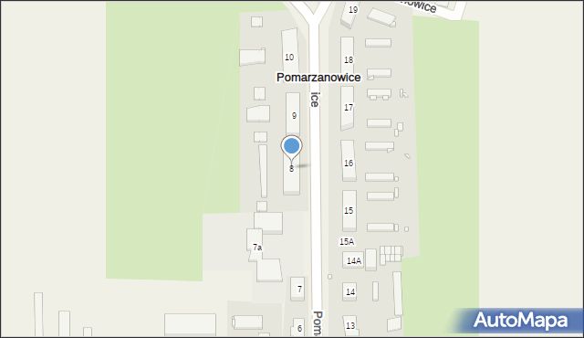 Pomarzanowice, Pomarzanowice, 8, mapa Pomarzanowice