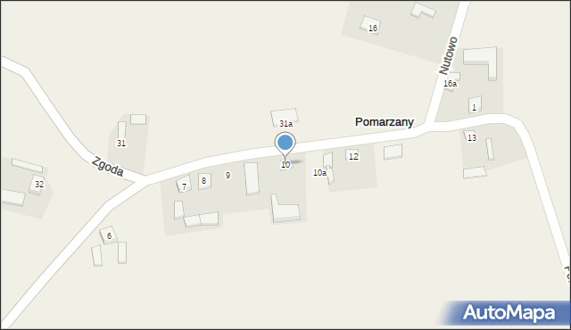 Pomarzany, Pomarzany, 10, mapa Pomarzany