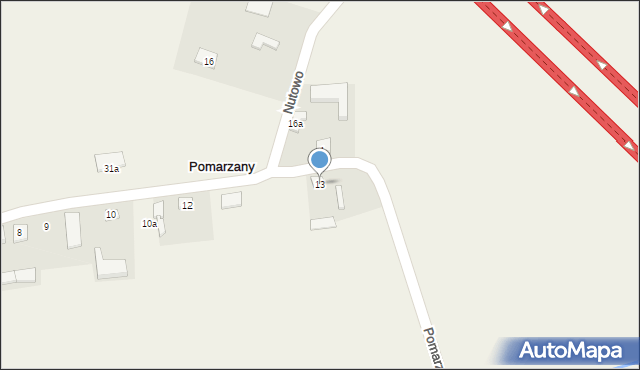 Pomarzany, Pomarzany, 13, mapa Pomarzany