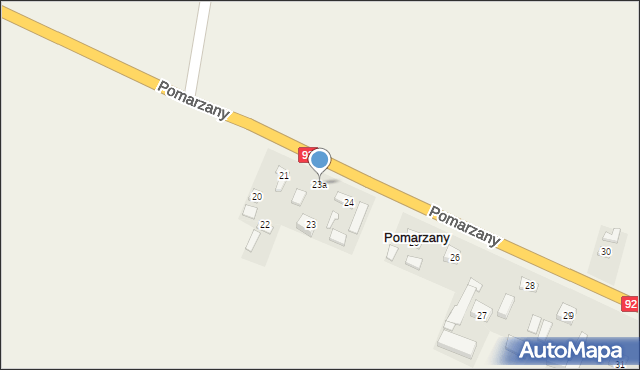 Pomarzany, Pomarzany, 23a, mapa Pomarzany