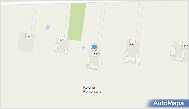 Pomarzany Fabryczne, Pomarzany Fabryczne, 128, mapa Pomarzany Fabryczne