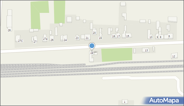 Pomarzany Fabryczne, Pomarzany Fabryczne, 14, mapa Pomarzany Fabryczne