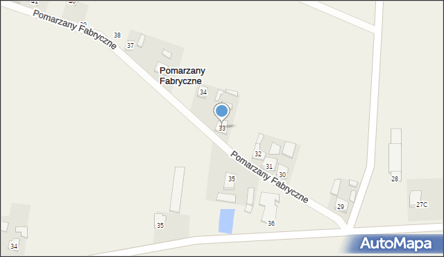 Pomarzany Fabryczne, Pomarzany Fabryczne, 33, mapa Pomarzany Fabryczne