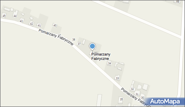 Pomarzany Fabryczne, Pomarzany Fabryczne, 36, mapa Pomarzany Fabryczne