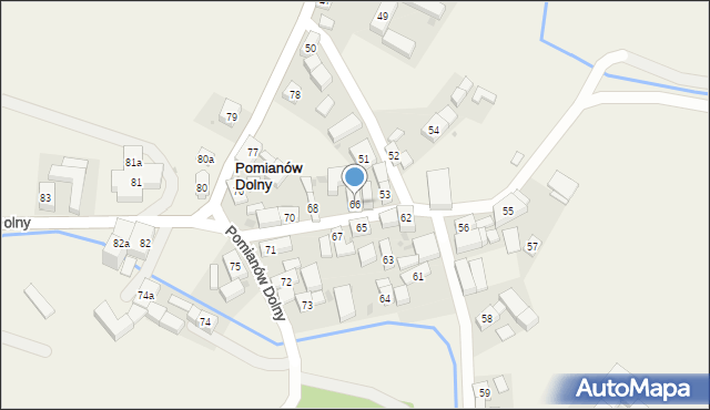 Pomianów Dolny, Pomianów Dolny, 66, mapa Pomianów Dolny