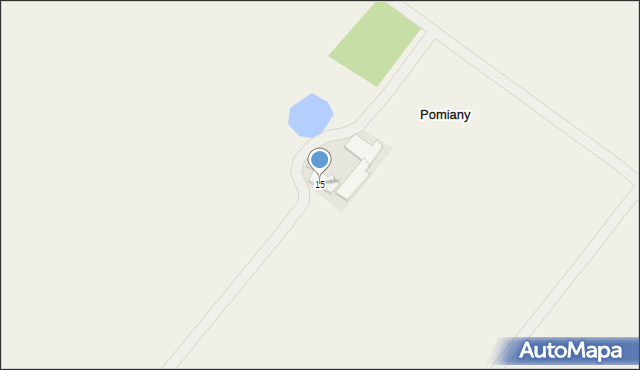 Pomiany, Pomiany, 15, mapa Pomiany