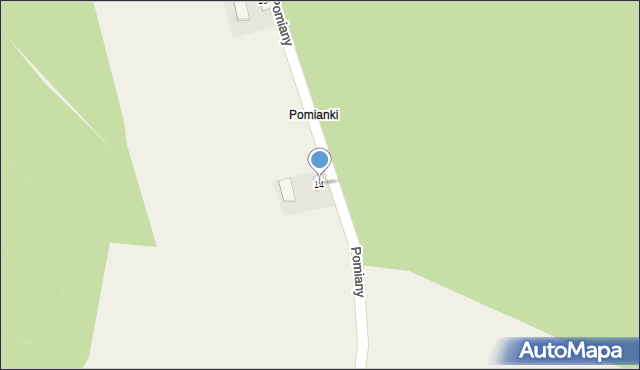 Pomiany, Pomiany, 14, mapa Pomiany