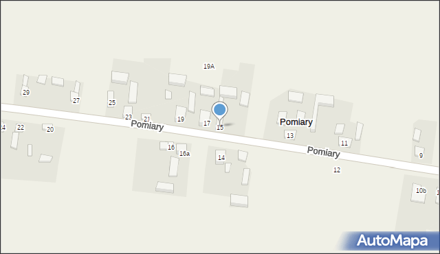 Pomiary, Pomiary, 15, mapa Pomiary