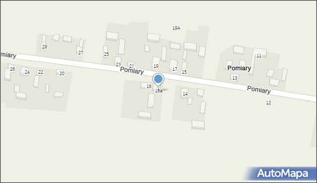 Pomiary, Pomiary, 16a, mapa Pomiary