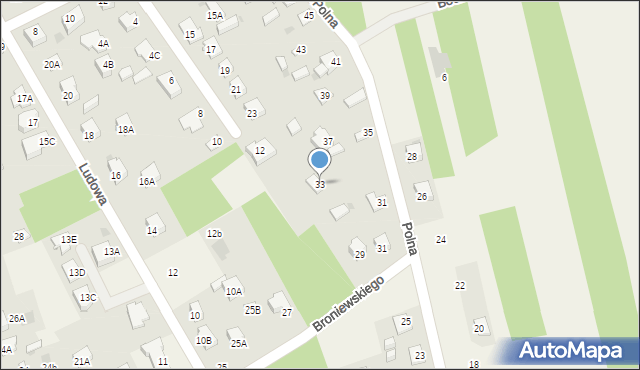 Pomiechówek, Polna, 33, mapa Pomiechówek