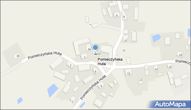 Pomieczyńska Huta, Pomieczyńska Huta, 3a, mapa Pomieczyńska Huta