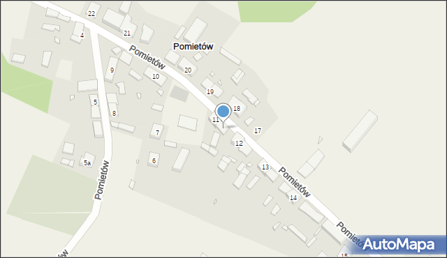 Pomietów, Pomietów, 11A, mapa Pomietów