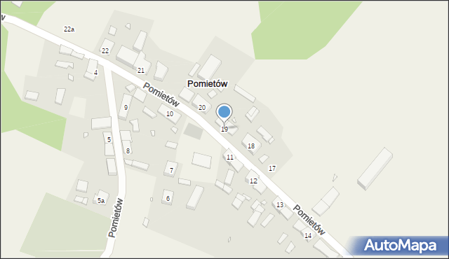 Pomietów, Pomietów, 19, mapa Pomietów