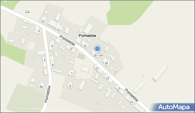 Pomietów, Pomietów, 19a, mapa Pomietów