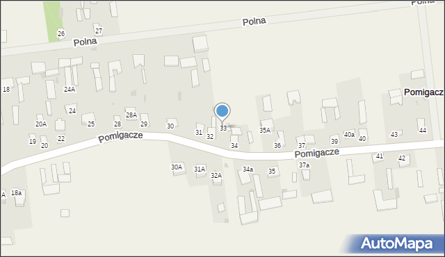 Pomigacze, Pomigacze, 33, mapa Pomigacze