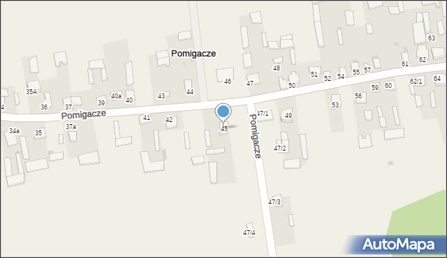 Pomigacze, Pomigacze, 45, mapa Pomigacze