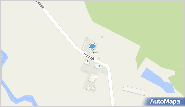 Pomnik, Pomnik, 13, mapa Pomnik