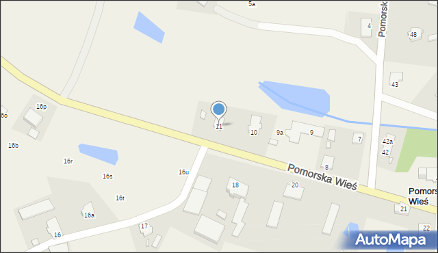 Pomorska Wieś, Pomorska Wieś, 11, mapa Pomorska Wieś