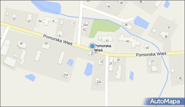 Pomorska Wieś, Pomorska Wieś, 21, mapa Pomorska Wieś