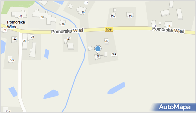 Pomorska Wieś, Pomorska Wieś, 28, mapa Pomorska Wieś