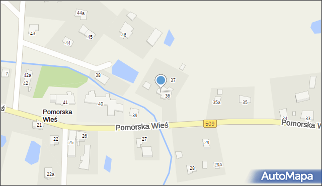 Pomorska Wieś, Pomorska Wieś, 36a, mapa Pomorska Wieś