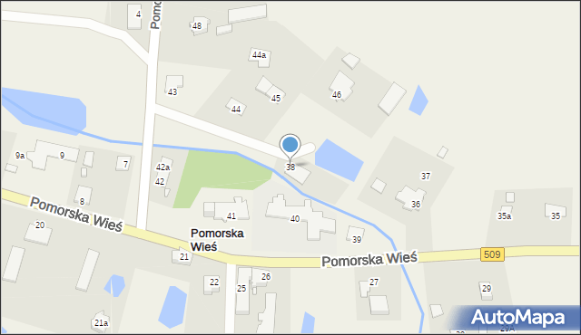 Pomorska Wieś, Pomorska Wieś, 38, mapa Pomorska Wieś