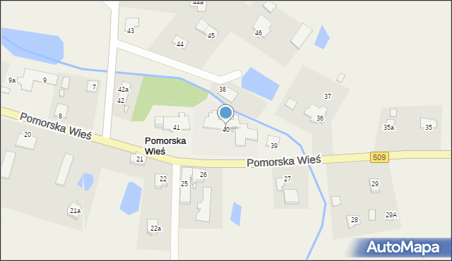 Pomorska Wieś, Pomorska Wieś, 40, mapa Pomorska Wieś