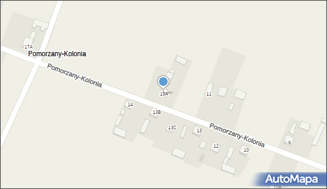 Pomorzany-Kolonia, Pomorzany-Kolonia, 13A, mapa Pomorzany-Kolonia