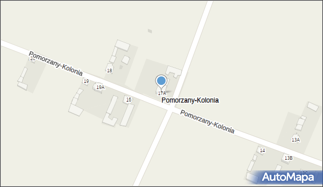 Pomorzany-Kolonia, Pomorzany-Kolonia, 17A, mapa Pomorzany-Kolonia