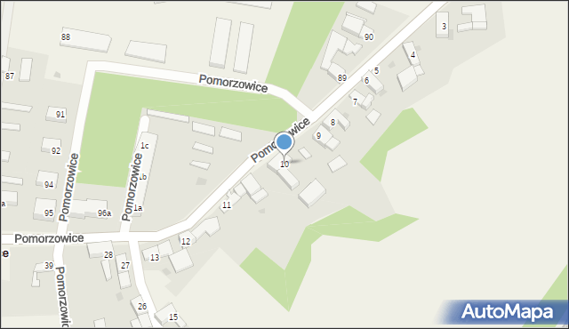 Pomorzowice, Pomorzowice, 10, mapa Pomorzowice