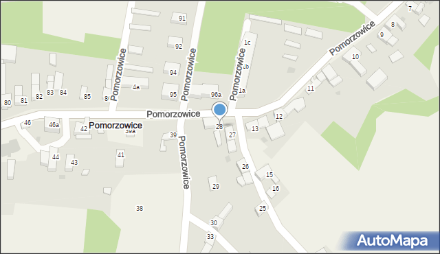 Pomorzowice, Pomorzowice, 28, mapa Pomorzowice